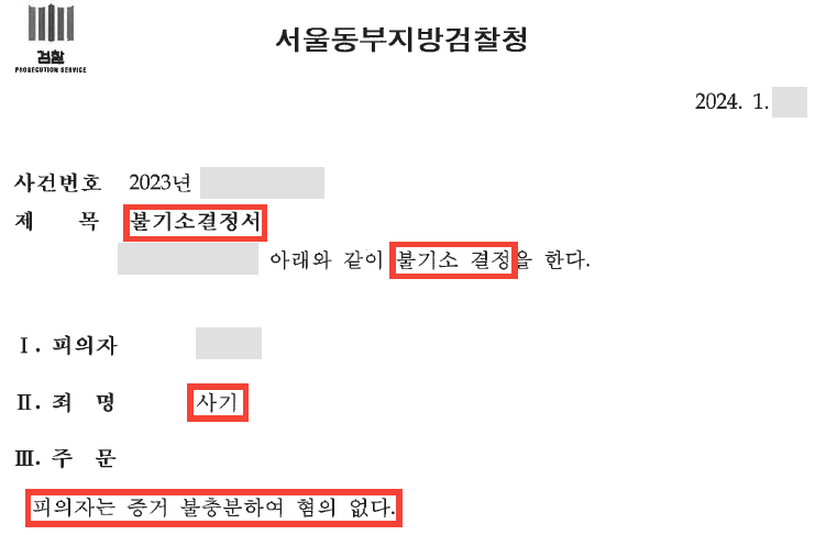 금전거래를 사기로 고소? 송금, 변제 내역을 전수 대조해 불기소