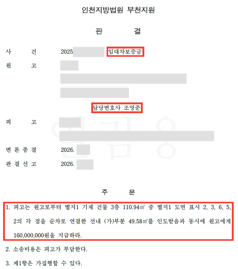 임대인 연락두절, 임대차보증금 계약 만료 전 청구 성공